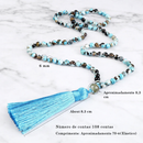Japamala de Ágata Azul com 108 Contas